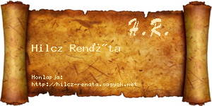 Hilcz Renáta névjegykártya